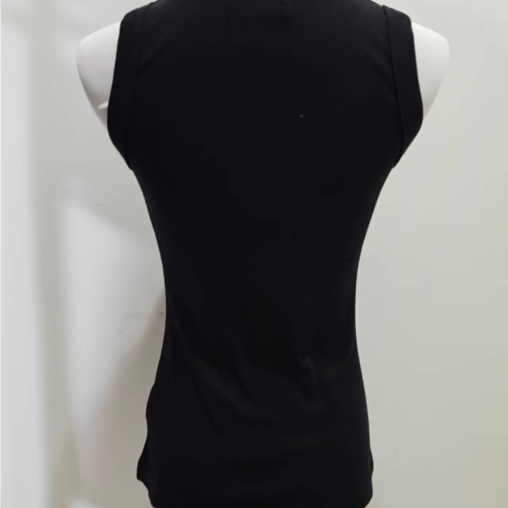 Chanel Black Sleeveless CC Logo Ribbed Tank Top - Picture 3 of 3
